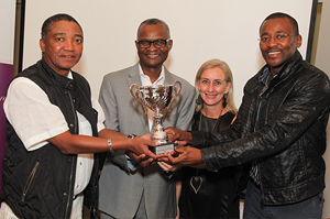 First prize for the best team went to Pan Africa Energy (2015 Western Cape Golf Challenge)